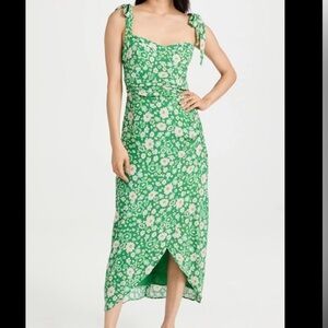 WAYF Malibu Midi Dress Faux Wrap